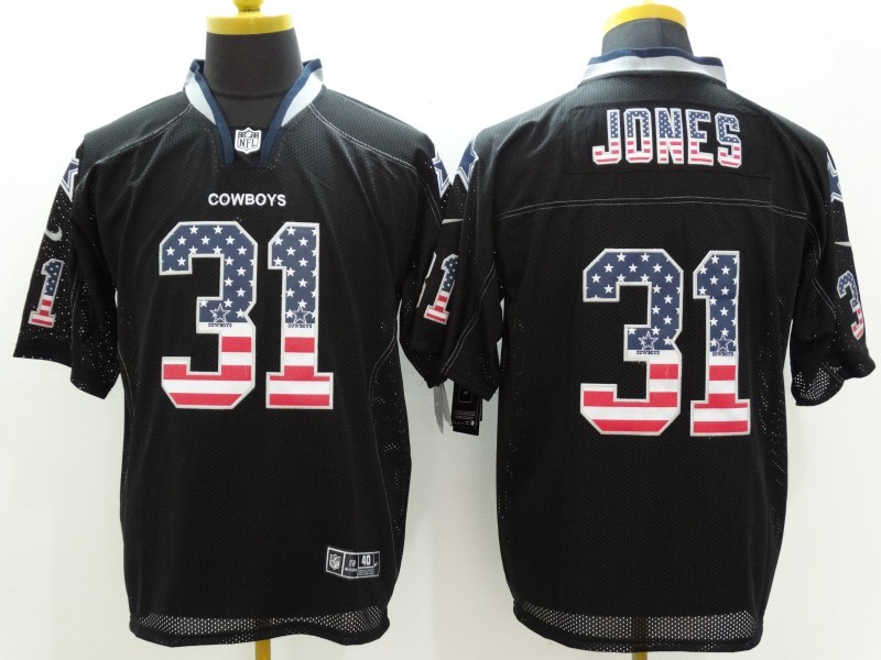 Men's Dallas Cowboys Byron Jones #31 Black Jersey